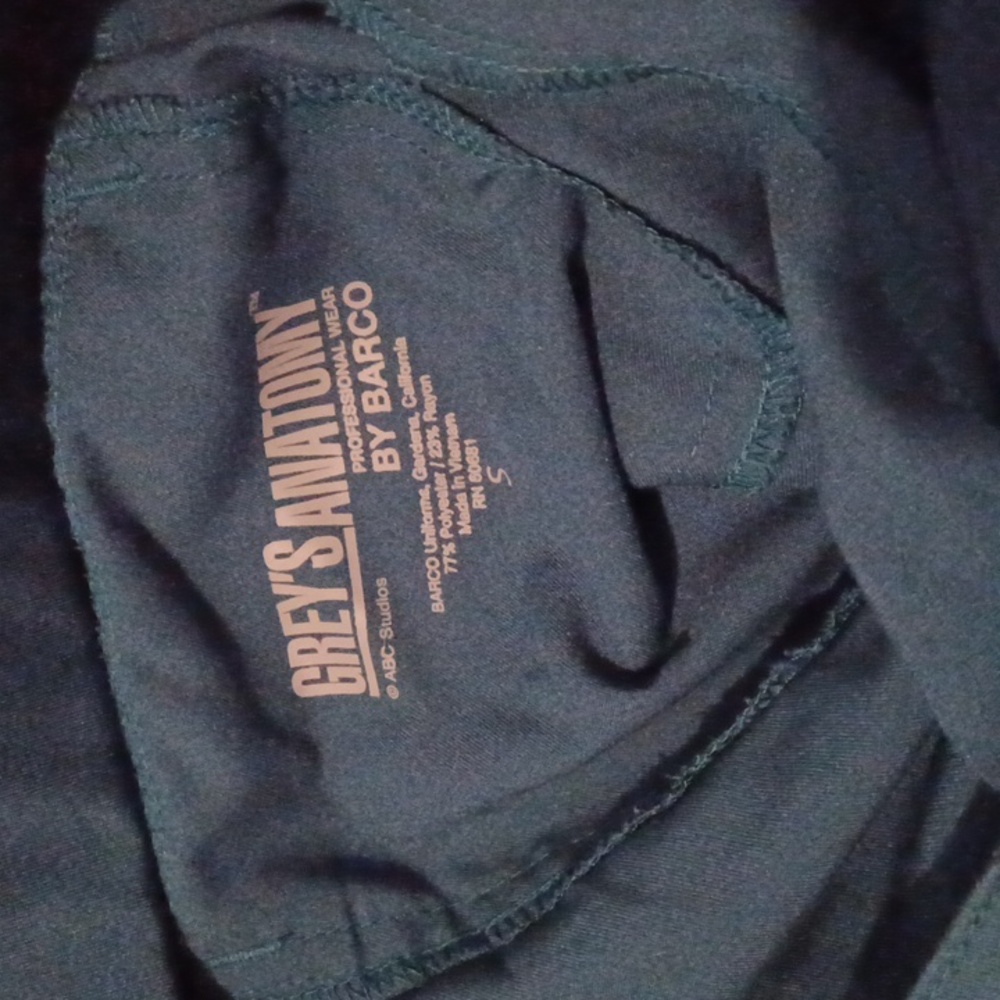 Grey's Anatomy Scrub Pants Women's Blue Green Bottoms S - Picture 4 of 4